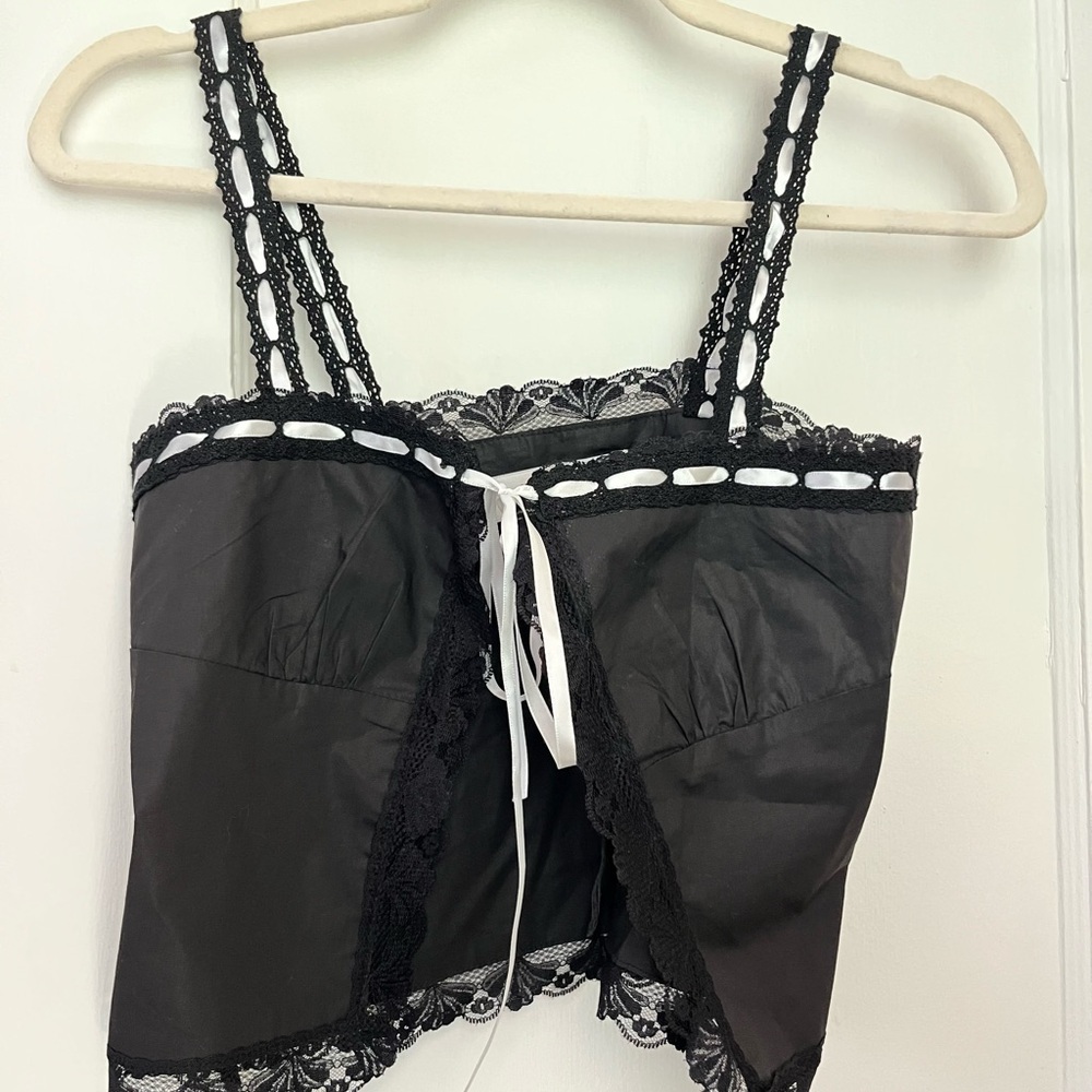 Rumored Black and White Lace Chemise